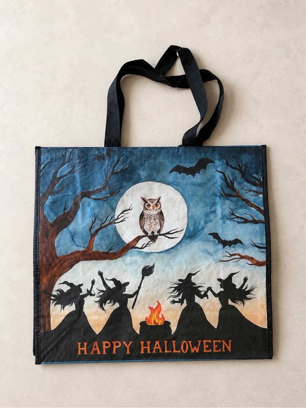 Happy Halloween reusable tote bag